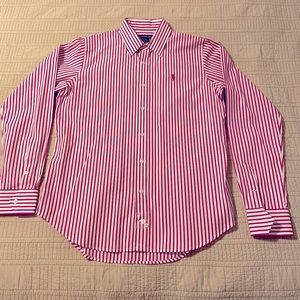Polo Ralph Lauren Sport, NWT long sleeve, striped, button front- WOMENS 12